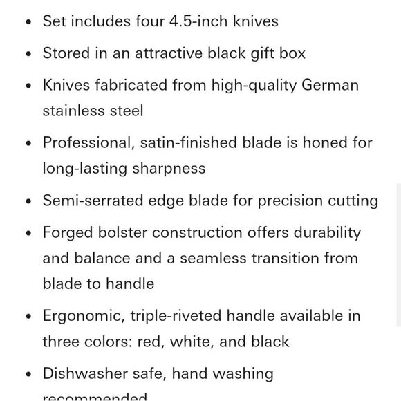 Zwilling J.A. Henckels Brushed Stainless Steel 4-PC Steak Set - Picture 4 of 5